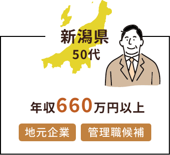 新潟県50代 年収660万円以上