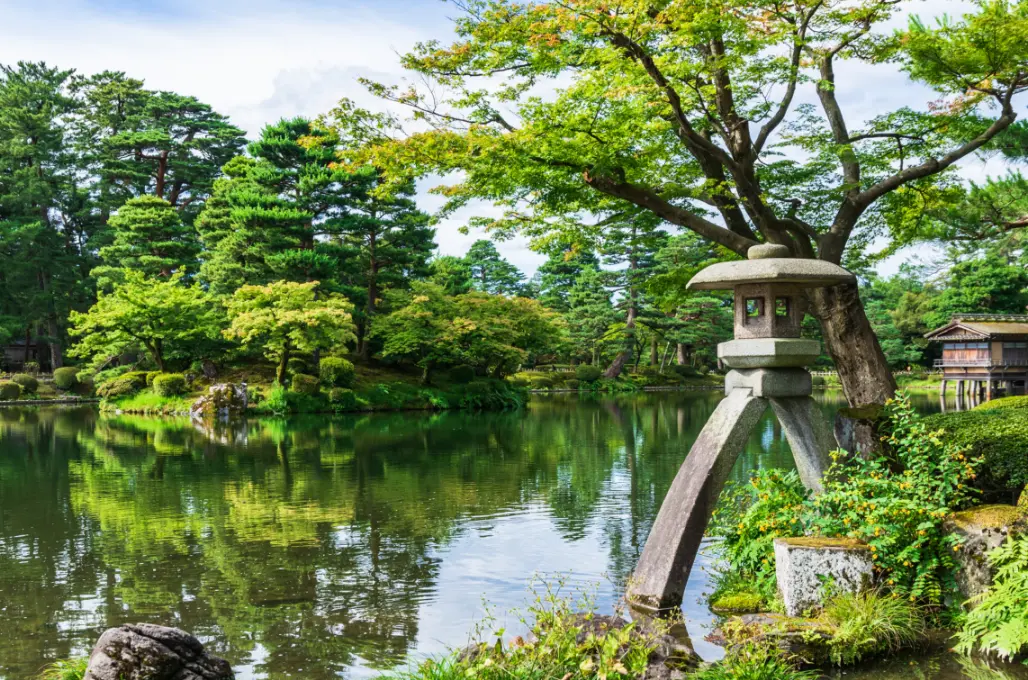 庭園の池の写真